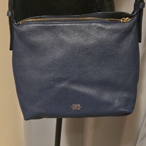 Vince Camuto Dark Blue Leather Shoulder Bag